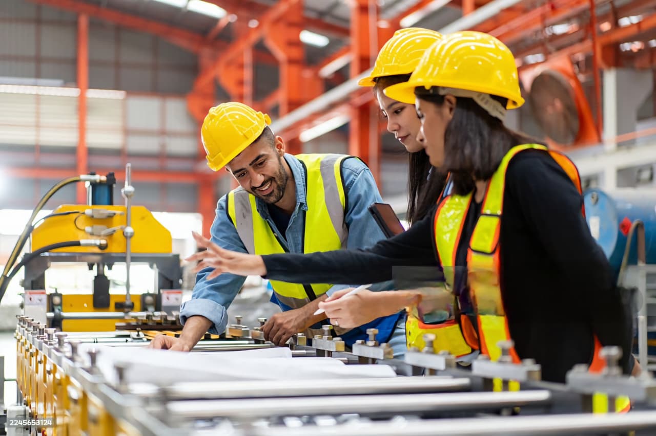 Industrial sales team